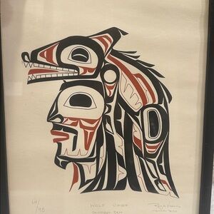 Wolf chief numbered painting by Roy Vickars